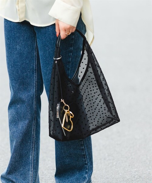 RODE SKO（ロデスコ）の「愛心半透明三角手提包（その他・レディース・黑色/膚色・黑色/膚色）」の21枚目の写真