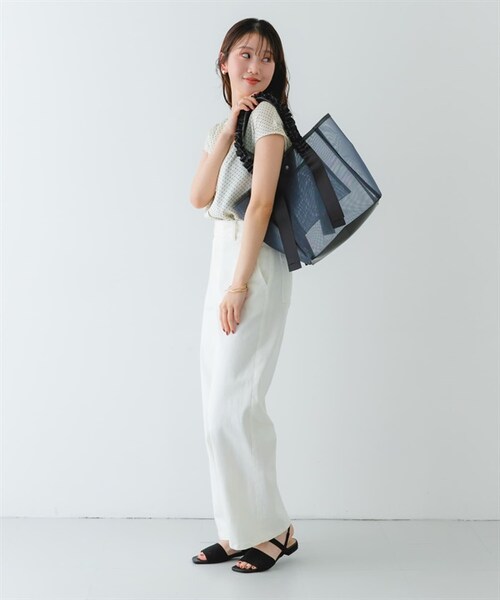 RODE SKO（ロデスコ）の「荷葉提把透明托特包（その他・レディース・灰色/膚色・灰色/膚色）」の12枚目の写真