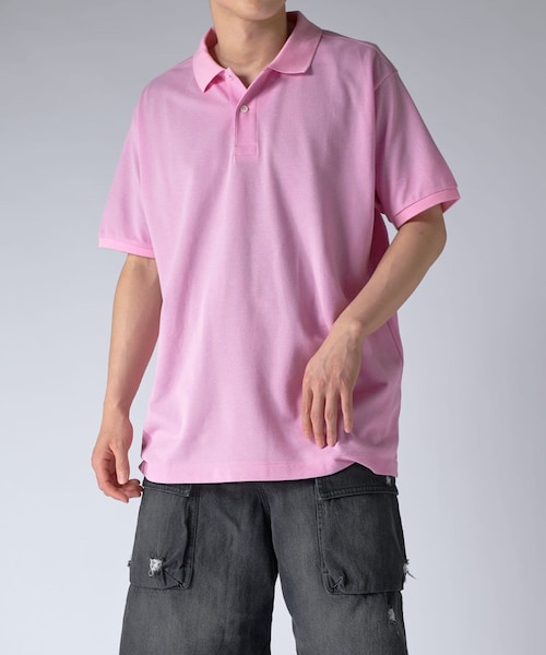 Lui's（ルイス）の「CHEMISE Lui's S/Sポロ（ポロシャツ・メンズ・ブルー/ブラック/グリーン/ホワイト/ピンク/イエロー・F）」の6枚目の写真