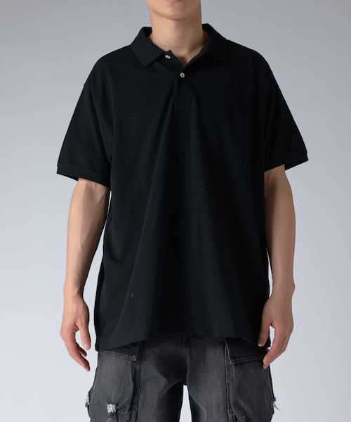 Lui's（ルイス）の「CHEMISE Lui's S/Sポロ（ポロシャツ・メンズ・ブルー/ブラック/グリーン/ホワイト/ピンク/イエロー・F）」の3枚目の写真