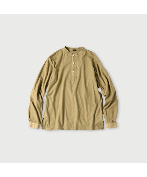 45R(フォーティファイブアール)の「ハチノスカノコの908ヘンリー(トップス・レディース・02-シロ/61-オリーブ/62-カーキ/75-ネイビー・01-XS/02-S/03-M/04-L)」の2枚目の写真