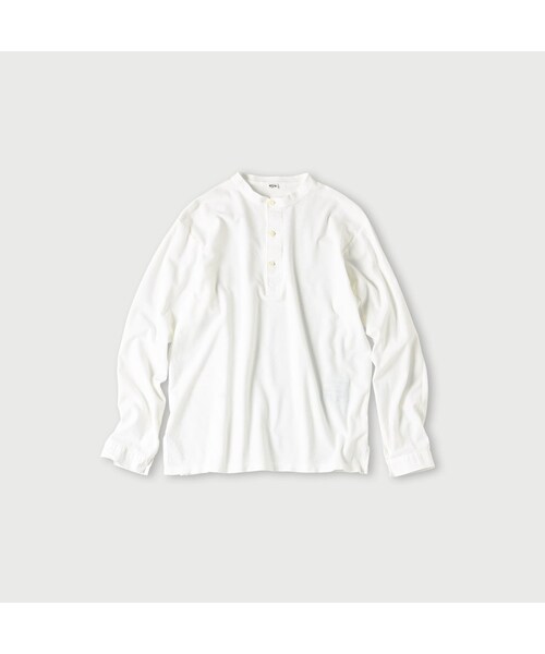 45R(フォーティファイブアール)の「ハチノスカノコの908ヘンリー(トップス・レディース・02-シロ/61-オリーブ/62-カーキ/75-ネイビー・01-XS/02-S/03-M/04-L)」の1枚目の写真