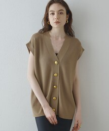 【美品】Drawing Numbersワシメッシュリラックスノースリーブニット Drawing Numbers】ワシメッシュリラックスノースリーブニット