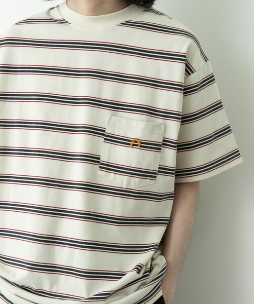 URBAN RESEARCH Sonny Label（アーバンリサーチサニーレーベル）の「HANG TEN　LA HOJJA BORDER T-SHIRTS（Tシャツ/カットソー・メンズ・OFF/BRWON・M/L）」の3枚目の写真
