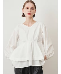 ELENDEEK | BACK PLEATS LAYERED LSL BL(シャツ/ブラウス)