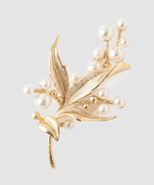 ROPE'（ロペ）の「パールブーケモチーフブローチ（ブローチ/コサージュ・レディース・ゴールド/シルバー・F）」の3枚目の写真