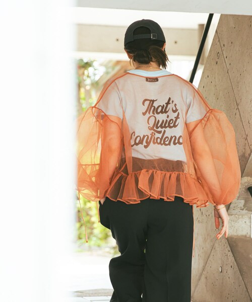 URBAN RESEARCH(アーバンリサーチ)の「ESTHE VOLUME ORGANZA BOW TOP(シャツ/ブラウス・レディース・CORK・XS)」の12枚目の写真