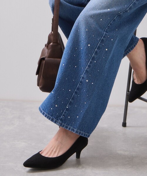 VIS(ビス)の「ビジューデニムパンツ(デニムパンツ・レディース・ベージュ/ブルー・M/S)」の11枚目の写真