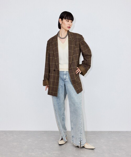 ADAM ET ROPE'(アダムエロペ)の「スクエアトゥフラットシューズ(パンプス・レディース・ブラック/キナリ・23.0/23.5/24.0/24.5)」の12枚目の写真
