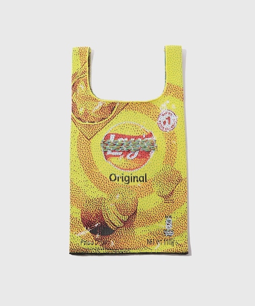 ADAM ET ROPE'(アダムエロペ)の「【TOLQ/トルク】Knit Snack Package Bag(トートバッグ・メンズ・イエロー/レッド・F)」の2枚目の写真