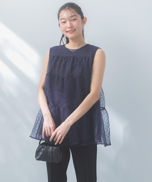 URBAN RESEARCH ROSSO（アーバンリサーチロッソ）の「シアードットティアードブラウス（シャツ/ブラウス・レディース・NAVY/WHITE・Free）」の18枚目の写真