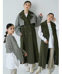 MURUA | 3wayツイードレイヤードトレンチコート(トレンチコート)