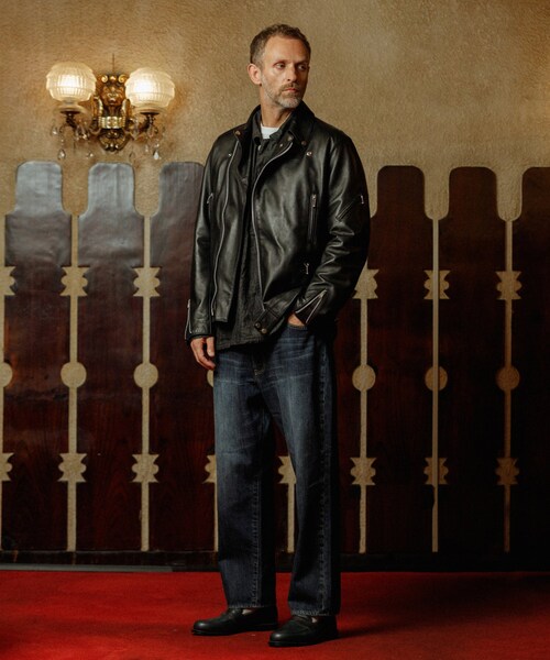 ADAM ET ROPE'（アダムエロペ）の「【James Grose 別注】MANILA JK SHEEP BLACK（ライダースジャケット・メンズ・ブラック・L/M/XL）」の13枚目の写真