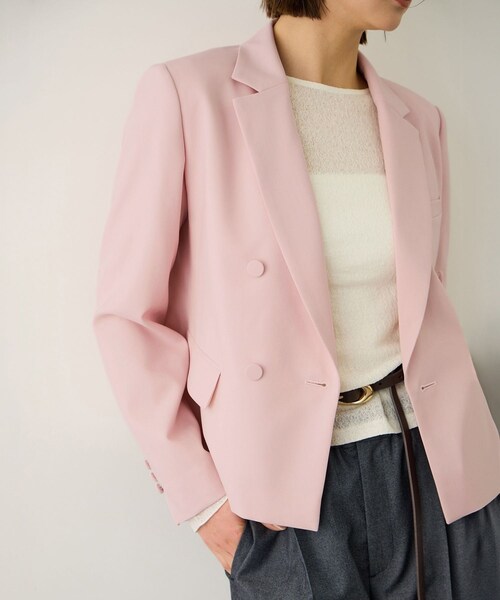 ROPE'（ロペ）の「ノンミュールジングウール テーラードジャケット/セットアップ対応（テーラードジャケット・レディース・ピンク/ライトグレー/ネイビー・36/38）」の22枚目の写真