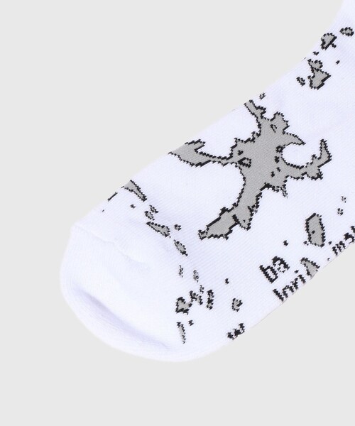 ADAM ET ROPE'（アダムエロペ）の「【BAL/バル】 JACQUARD SOCKS（ソックス/靴下・メンズ・チャコール/ホワイト・F）」の7枚目の写真