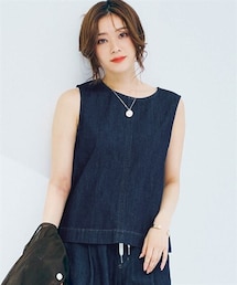 nissen | 6.7oz綿100%デニムAライントップス(はっ水)(シャツ/ブラウス)