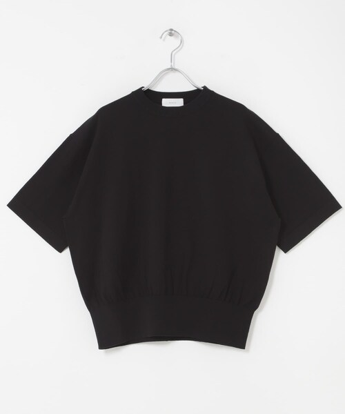 かぐれ（カグレ）の「ハイゲージコットン半袖クルーネックニット（ニット/セーター・レディース・BLACK/MINT GRAY/NAVY・Free）」の12枚目の写真