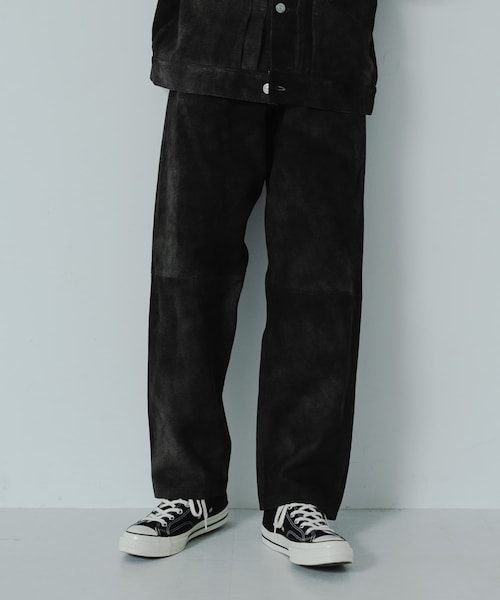 URBAN RESEARCH（アーバンリサーチ）の「『別注』SEVEN BY SEVEN×URBAN RESEARCH　LEATHER WIDE PANTS（その他パンツ・メンズ・BLACK/NAVY・M/L）」の6枚目の写真