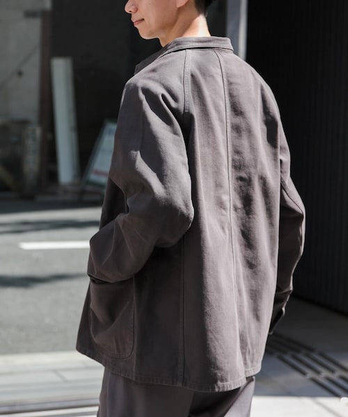 URBAN RESEARCH DOORS（アーバンリサーチドアーズ）の「FORK&SPOON　ガーメントダイツイルカバーオール（カバーオール・メンズ・CHARCOAL/IVORY・4/5）」の22枚目の写真