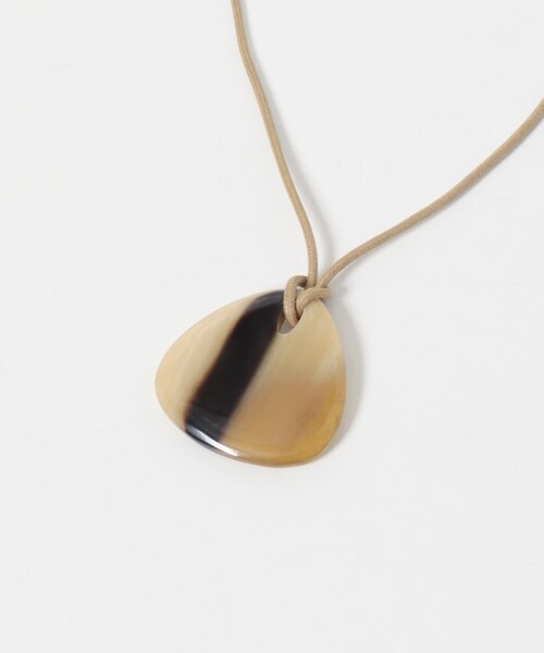 URBAN RESEARCH DOORS（アーバンリサーチドアーズ）の「バッファローコードネックレス（ネックレス・レディース・BROWN/NATURAL・One）」の2枚目の写真