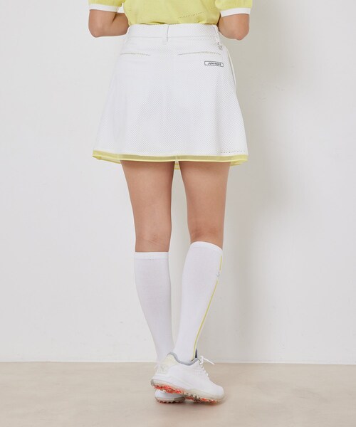 ROPE'（ロペ）の「【UV】【接触冷感】【防透】チェッカーレースフレアスカート（スカート・レディース・ブラック/ライトグリーン/イエロー・L/M/S/XS）」の19枚目の写真