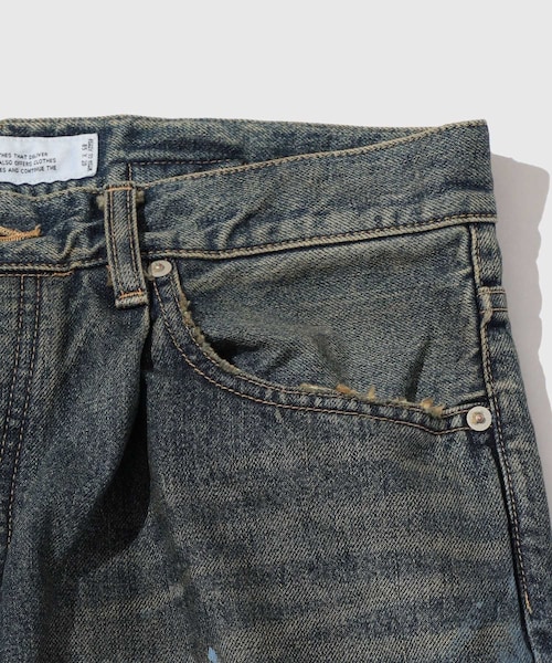 ADAM ET ROPE'(アダムエロペ)の「【DAIRIKU/ダイリク】Paint Wide Denim Pants(デニムパンツ・メンズ・ブルー系・L/M/S)」の8枚目の写真