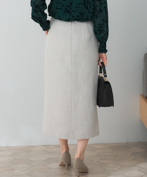 URBAN RESEARCH ROSSO（アーバンリサーチロッソ）の「ボタンデザインタイトスリットスカート（スカート・レディース・CHECK/L.GREIGE/INDIGO・36/38）」の7枚目の写真