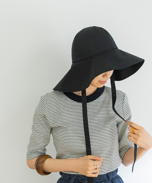 URBAN RESEARCH（アーバンリサーチ）の「コットンワイドブリムハット（ハット・レディース・SAX/SAND/BLACK・FREE）」の2枚目の写真