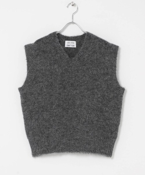URBAN RESEARCH DOORS(アーバンリサーチドアーズ)の「FORK&SPOON キャンディフロスW/Aニットベスト(ベスト・レディース・CHARCOAL/NAVY・1)」の3枚目の写真