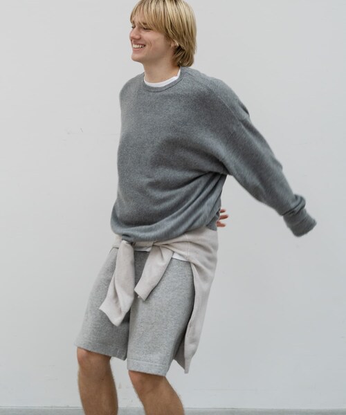 URBAN RESEARCH（アーバンリサーチ）の「dDdDdDd　CASHMERE WIDE SHORTS（その他パンツ・メンズ・OATMEAL GR/OFF BEIGE・S/M/L/XL）」の4枚目の写真