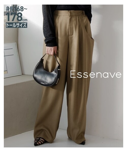 nissen（ニッセン）の「【Essenave】ドレープポケットワイドパンツ（パンツ・レディース・カーキベージュ/グレー・MTT/LTT/LLTT/3LTT）」の9枚目の写真