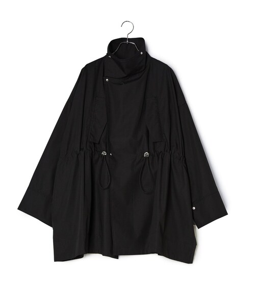 ADAM ET ROPE'（アダムエロペ）の「【WEB限定】スタンドカラーハーフモッズコート（モッズコート・レディース・ブラック/オフホワイト/カーキ系・F）」の21枚目の写真