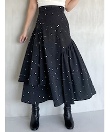 MERCURYDUO | アシメレイヤードフレアスカート(スカート)