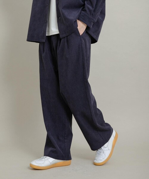 SENSE OF PLACE by URBAN RESEARCH（センスオブプレイスバイアーバンリサーチ）の「ブロックコーデュロイワイドスラックス（その他パンツ・メンズ・KHAKI/NAVY/BROWN・M/L）」の7枚目の写真