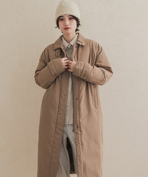 URBAN RESEARCH DOORS(アーバンリサーチドアーズ)の「ステッチレスライトダウンロングコート(テーラードジャケット・レディース・BLACK/KHK.BEG・Free)」の15枚目の写真