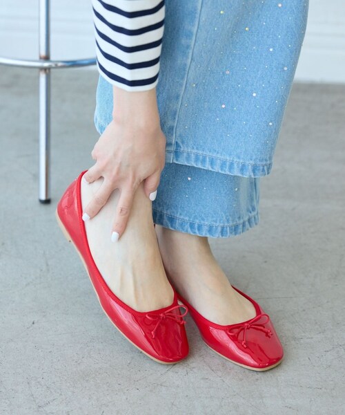 ROPE' PICNIC(ロペピクニック)の「【AIRina/エアリーナ】軽くてやわらかいバレエシューズ(バレエシューズ・レディース・ブラック/キナリ/レッド/ピンク/シルバー・L/M/S)」の22枚目の写真