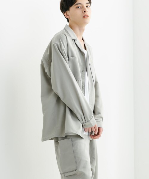 SENSE OF PLACE by URBAN RESEARCH(センスオブプレイスバイアーバンリサーチ)の「『別注』OATSIDE×SENSE OF PLACE オープンカラーシャツ(シャツ/ブラウス・メンズ・BLUE/BLACK/GRAY・M/L)」の13枚目の写真