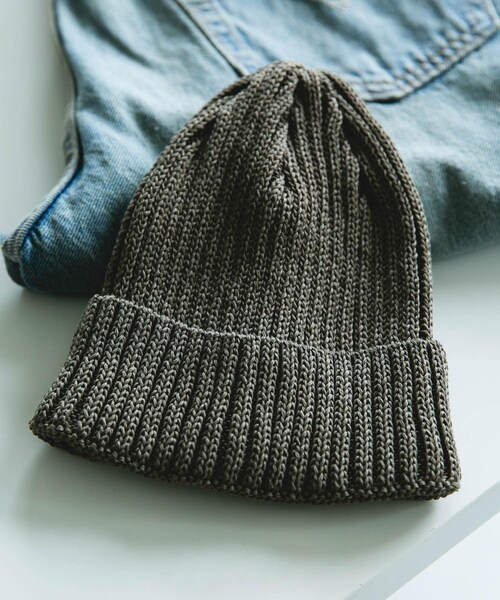 URBAN RESEARCH DOORS(アーバンリサーチドアーズ)の「ストローヤーンニットキャップ(ニットキャップ/ビーニー・メンズ・BLACK/GRAY/OFF/NAVY/OREGANO・-)」の4枚目の写真