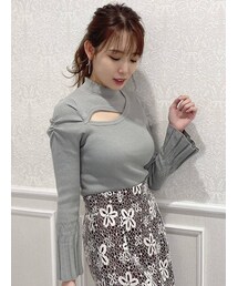 dazzlin | デコルテオープンリブニットトップス(ニット/セーター)