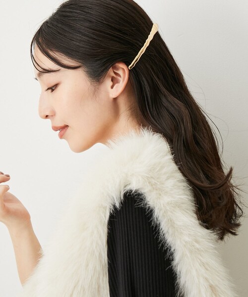 VIS（ビス）の「ニュアンスメタルラインバレッタ（バレッタ/ヘアクリップ・レディース・ゴールド/シルバー・F）」の6枚目の写真