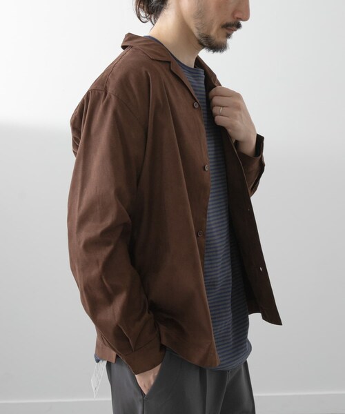 ITEMS URBANRESEARCH（アイテムズ アーバンリサーチ）の「FS Open Collar Shirts（シャツ/ブラウス・メンズ・BRN/BLK・M/L）」の21枚目の写真