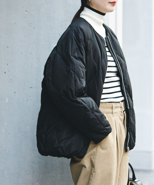 URBAN RESEARCH(アーバンリサーチ)の「コクーンキルティングダウン(その他アウター・レディース・OFF WHITE/BROWN/BLACK・S/Free)」の21枚目の写真