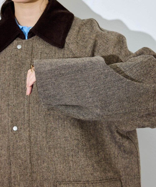 ADAM ET ROPE'(アダムエロペ)の「ライトツイードカバーオール(カバーオール・レディース・ブラウン・36/38)」の17枚目の写真