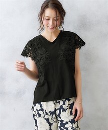 nissen | 【Hana服】華やかレース使いプルオーバー(Tシャツ/カットソー)