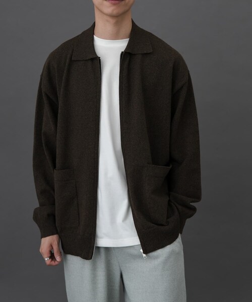 URBAN RESEARCH DOORS（アーバンリサーチドアーズ）の「FORK&SPOON　PROVORONEジップカーディガン（カーディガン/ボレロ・メンズ・CHARCOAL/BROWN・4/5）」の19枚目の写真