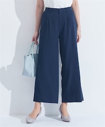 7days Life Styling | 【レディーススーツ】セットアップ対応セミワイドパンツ（上下別売・吸汗速乾ストレッチコードレーンシリーズ）(スラックス)