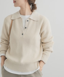 URBAN RESEARCH DOORS | 衿付き畦ニット(ニット/セーター)