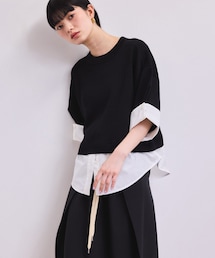 ADAM ET ROPE' | 【WEB限定】シャツコンビニットプルオーバー(ニット/セーター)