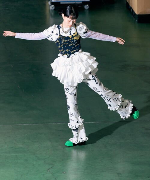 THE GOODLAND MARKET（ザグッドランドマーケット）の「old honey　50℃ pants（その他パンツ・レディース・white/gray・one）」の3枚目の写真