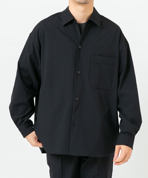 URBAN RESEARCH ROSSO（アーバンリサーチロッソ）の「『セットアップ対応』MARUI ORIMONO　3H DryFabricストレッチシャツジャケット（テーラードジャケット・メンズ・BLACK/NAVY・M/L/XL）」の13枚目の写真